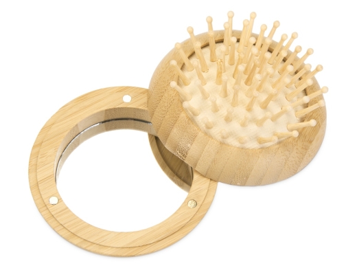 Изображение №1 | Расческа с зеркалом «Daisy» из бамбука (натуральный)