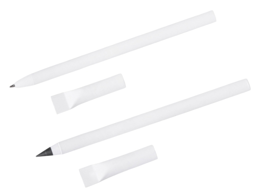 Изображение №3 | Подарочный набор «Recycled Duo» c шариковой ручкой и вечным карандашом из переработанной бумаги (белый)