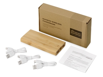 Изображение №11 | Внешний беспроводной аккумулятор из бамбука «Bamboo Air», 10000 mAh (натуральный)