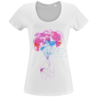 Изображение №1 | Футболка женская «Удивительная кошка», белая, размер S