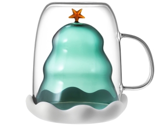 Изображение №7 | Кружка с двойными стенками с елочкой внутри «Winter Wonderland» (прозрачный, зеленый)