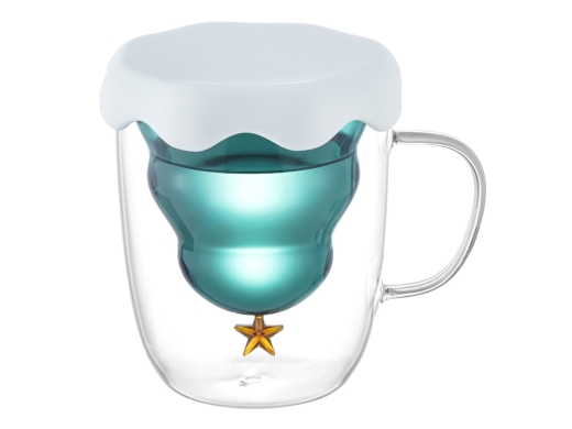 Изображение №3 | Кружка с двойными стенками с елочкой внутри «Winter Wonderland» (прозрачный, зеленый)