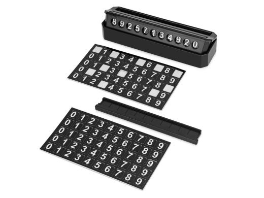 Изображение №3 | Табличка «Tempark» с номером телефона для временной парковки (черный)