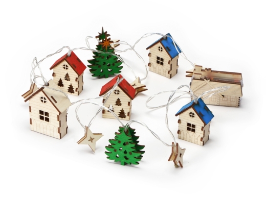 Изображение №1 | Елочная гирлянда с лампочками «Новогодняя» (разноцветный)