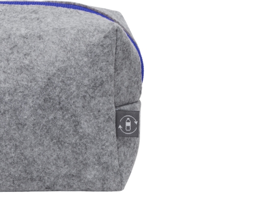 Изображение №7 | Косметичка из РПЕТ фетра с ручкой «Felt» (серый, синий)