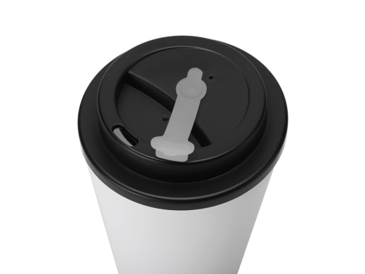 Изображение №3 | Пластиковый стакан с двойными стенками «Take away» (белый/черный)
