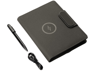 Изображение №16 | Подарочный набор «Twilight»: органайзер А5 с беспроводной зарядкой и металлическая шариковая ручка со светящимся логотипом (черный)