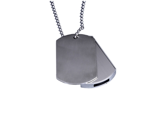 Изображение №1 | USB 2.0-флешка на 512 Мбайт в виде армейского жетона 512Mb (серебристый)