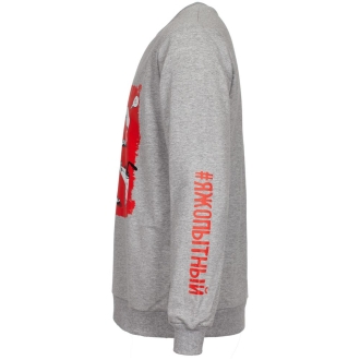 Изображение №3 | Толстовка «Яжопытный», серый меланж, размер S