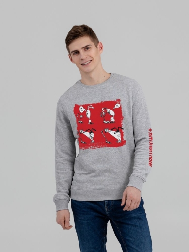 Изображение №1 | Толстовка «Яжопытный», серый меланж, размер S