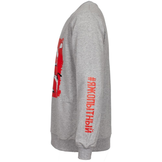 Изображение №3 | Толстовка «Яжопытный», серый меланж, размер S