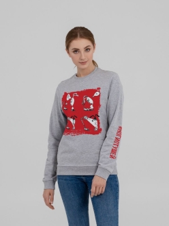 Изображение №1 | Толстовка «Ногиотушей», серый меланж, размер S