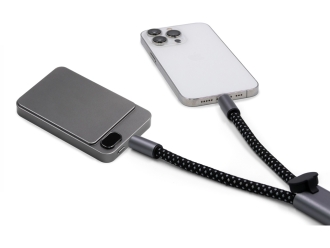 Изображение №3 | Ремешок-держатель для телефона с зарядным кабелем USB-C - USB-C «Lany Wristband Charge Eco» (серый)