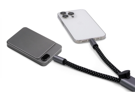 Изображение №3 | Ремешок-держатель для телефона с зарядным кабелем USB-C - USB-C «Lany Wristband Charge Eco» (серый)