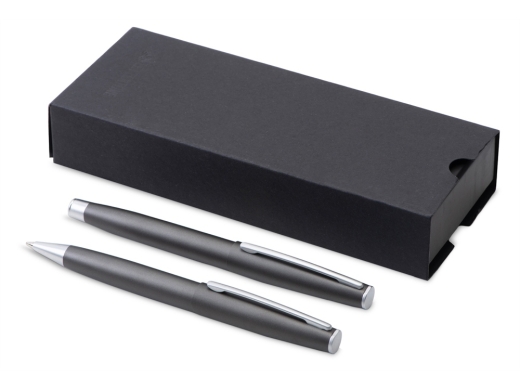 Изображение №1 | Подарочный набор ручек «Roosevelt»: шариковая и роллер (оружейная сталь)