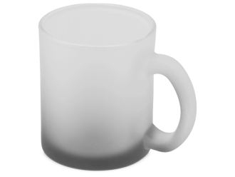 Изображение №1 | Стеклянная матовая кружка с градиентом для сублимации «Омбре» (черный)