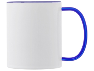 Изображение №2 | Керамическая кружка со стеклянной ручкой для сублимации «Charm» (белый, синий)