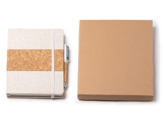 Изображение №6 | Набор блокнот с ручкой из пробки и хлопка «Beret» (бежевый)