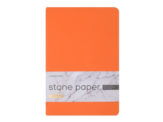 Изображение №2 | Ежедневник с каменной бумагой недатированный А5 «Carrara» (оранжевый)