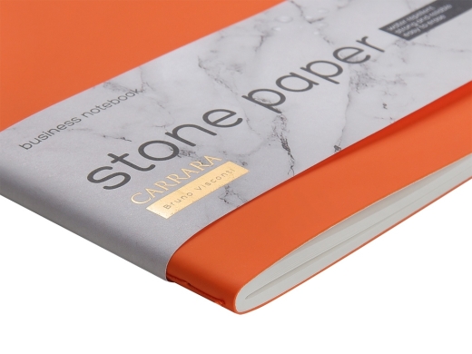Изображение №5 | Тетрадь с каменной бумагой А5 «Carrara» (оранжевый)