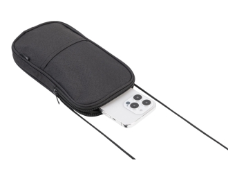 Изображение №3 | Сумка-чехол для телефона «Suiper» из переработанного пластика (черный)