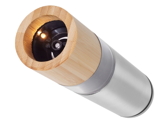 Изображение №3 | Электрическая мельница для специй, на батарейках «Clove» (серебристый, коричневый)