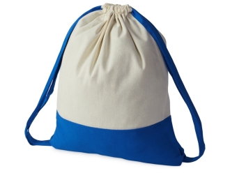 Изображение №1 | Рюкзак-мешок Cotton из хлопка, 170 г/м2 (натуральный/синий)