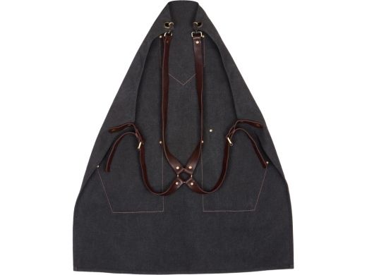 Изображение №7 | Фартук из канваса с карманами (черный/темно-коричневый)