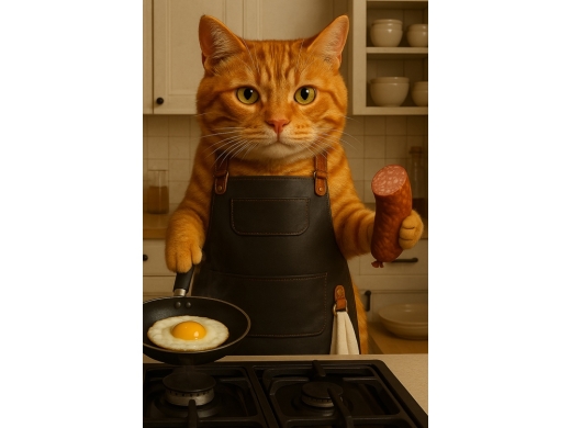 Изображение №5 | Фартук из натуральной кожи с карманами (черный/светлый бук)