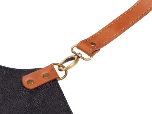 Изображение №9 | Фартук из натуральной кожи с карманами (черный/светлый бук)