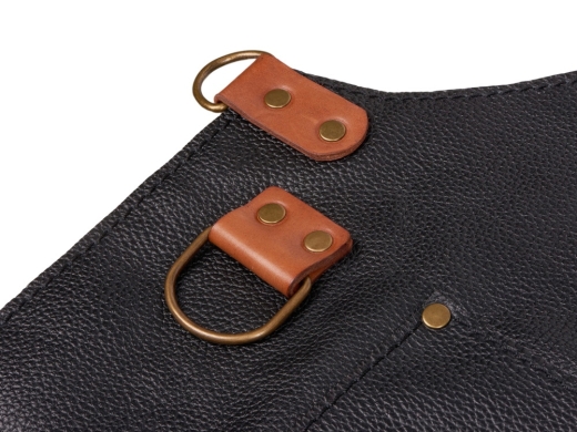 Изображение №11 | Фартук из натуральной кожи с карманами (черный/светлый бук)