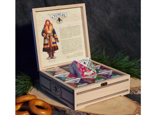 Изображение №3 | Подарочный набор c чаем «Сокровища Севера» в деревянной шкатулке С лого (натуральный)