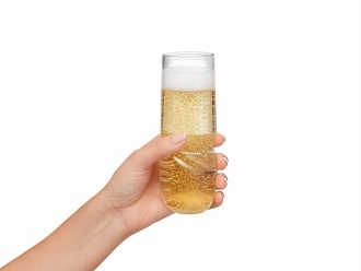 Изображение №8 | Набор из двух бокалов и пробки для шампанского «Bubbly Bliss» (черный, прозрачный)