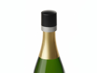 Изображение №9 | Набор из двух бокалов и пробки для шампанского «Bubbly Bliss» (черный, прозрачный)