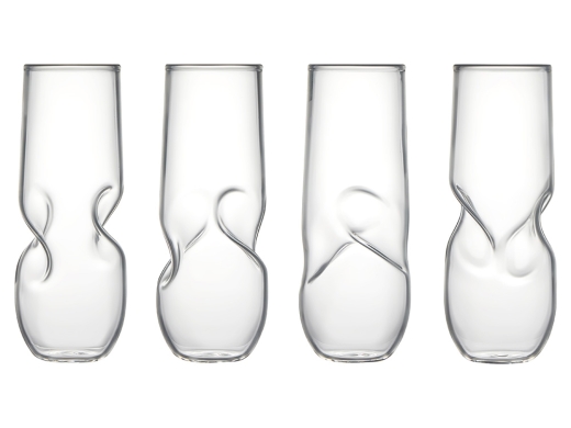 Изображение №5 | Набор из двух бокалов и пробки для шампанского «Bubbly Bliss» (черный, прозрачный)