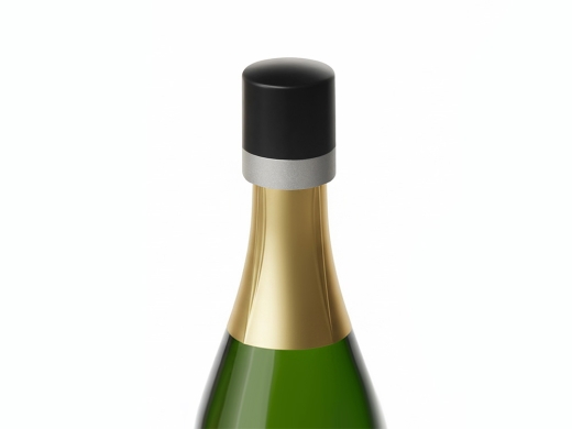 Изображение №9 | Набор из двух бокалов и пробки для шампанского «Bubbly Bliss» (черный, прозрачный)