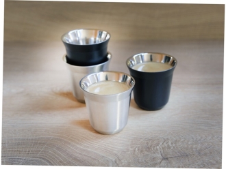 Изображение №3 | Набор чашек для эспрессо «Duo» (серебристый)