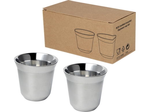 Изображение №1 | Набор чашек для эспрессо «Duo» (серебристый)
