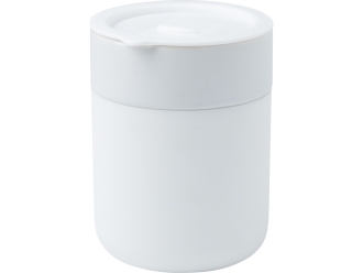 Изображение №1 | Кружка «Java» с силиконовой оберткой и пластиковой крышкой (белый)