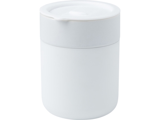 Изображение №1 | Кружка «Java» с силиконовой оберткой и пластиковой крышкой (белый)