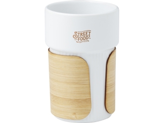 Изображение №4 | Стакан «Fika» с бамбуковым чехлом (белый)