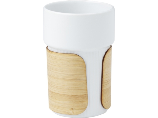 Изображение №1 | Стакан «Fika» с бамбуковым чехлом (белый)