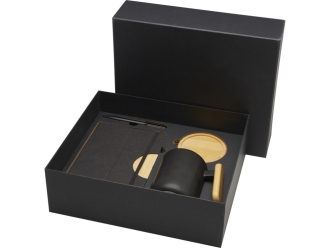 Изображение №1 | Подарочный набор «Laura» с блокнотом А5, ручкой, кружкой и подставкой (черный)