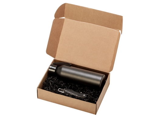 Изображение №2 | Подарочный набор с бутылкой для воды и ножом «Tourist» (черный)