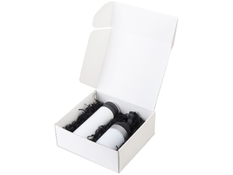 Изображение №2 | Подарочный набор с колонкой и термосом «Black&White» (белый, черный)