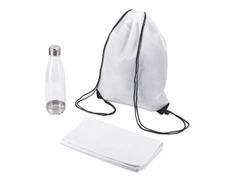 Изображение №1 | Спортивный набор с бутылкой и полотенцем «Beginner» (белый)