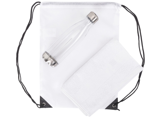 Изображение №2 | Спортивный набор с бутылкой и полотенцем «Beginner» (белый)