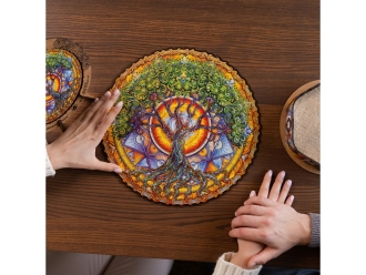 Изображение №2 | Деревянный пазл мандала «Дерево жизни» (разноцветный)