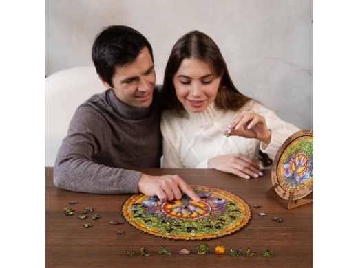 Изображение №3 | Деревянный пазл мандала «Дерево жизни» (разноцветный)