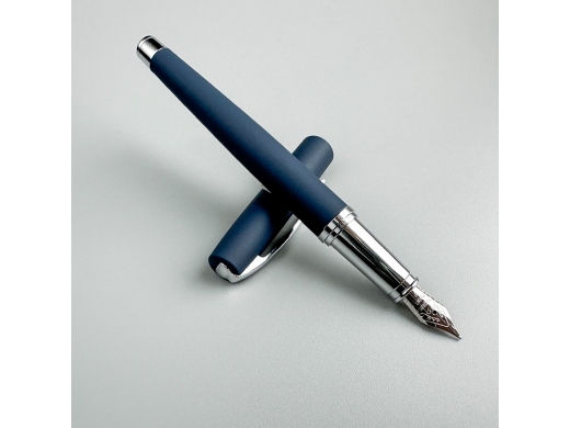 Изображение №4 | Ручка металлическая перьевая «Sienna» софт-тач (синий)